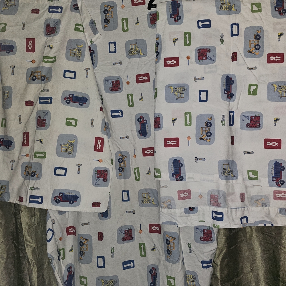 Twin Sheet Set Fun Vehicle Print
